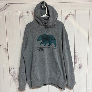 The North Face Men’s Bear Graphic Hoodie XL Heather Gray EUC